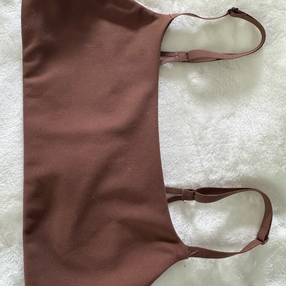 Brown Sleeveless Crop Top